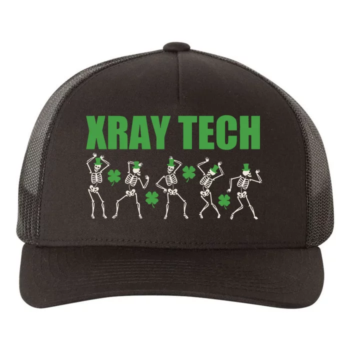 Xray St Patricks Day Dancing Skeleton Radiology Technician Yupoong Adult 5-Panel Trucker Hat