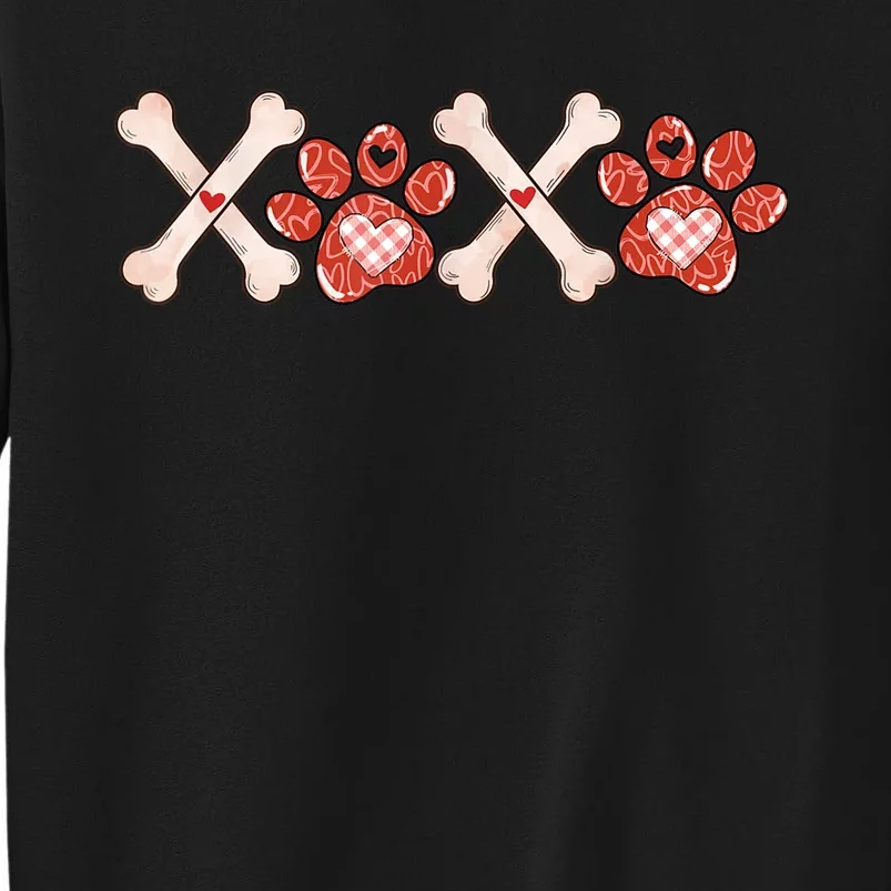 XOXO Skeleton Pet Dogs Cats Paw Hearts Valentine's Day Sweatshirt