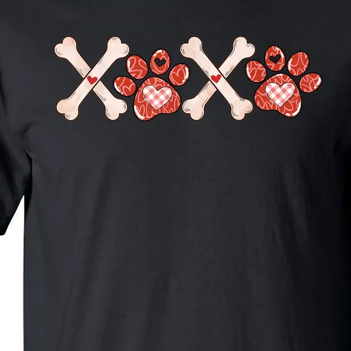 XOXO Skeleton Pet Dogs Cats Paw Hearts Valentine's Day Tall T-Shirt