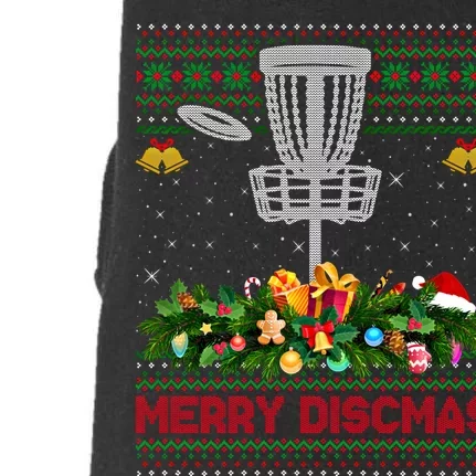 Xmas Sweater Style Merry Discmas Ugly Disc Golf Christmas Cool Gift Doggie 3-End Fleece Hoodie