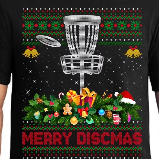 Xmas Sweater Style Merry Discmas Ugly Disc Golf Christmas Cool Gift Pajama Set