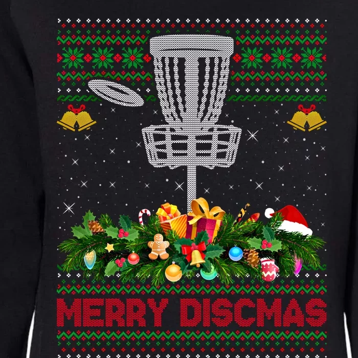 Xmas Sweater Style Merry Discmas Ugly Disc Golf Christmas Cool Gift Womens California Wash Sweatshirt