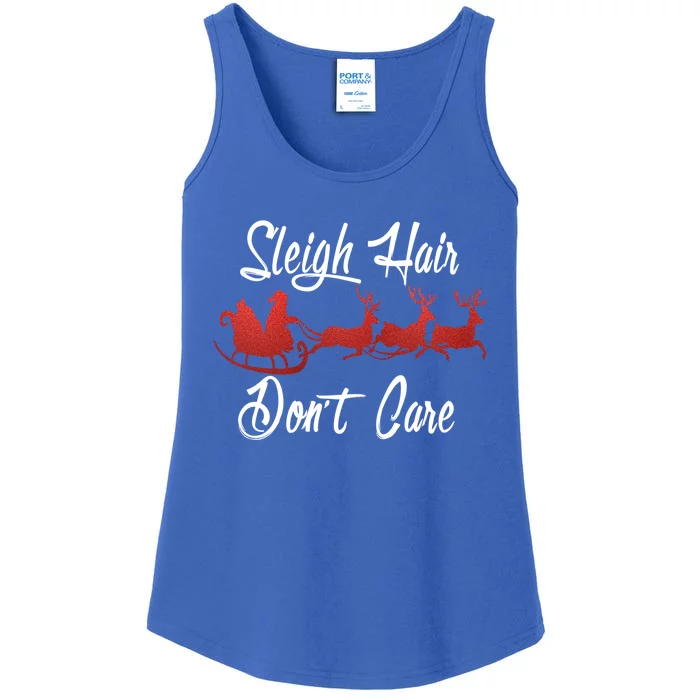 Xmas Santa Sleigh Pajama Sleigh Hair DonT Care Gift Ladies Essential Tank