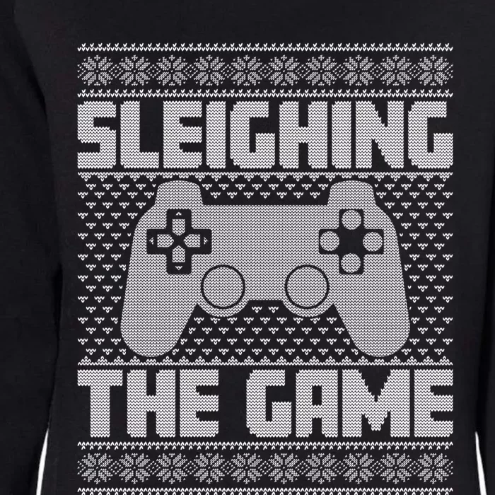 Xmas Sweater Style Sleighing The Game Video Gamer Christmas Gift Womens California Wash Sweatshirt