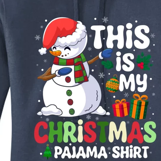 Xmas Snow This Is My Christmas Pajama Gift Women's Pullover Hoodie