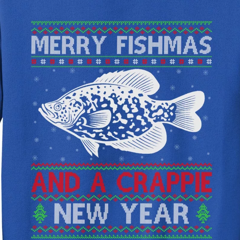 Xmas Santa Ugly Merry Fishmas Crappie Fish Christmas Meaningful Gift Tall Sweatshirt