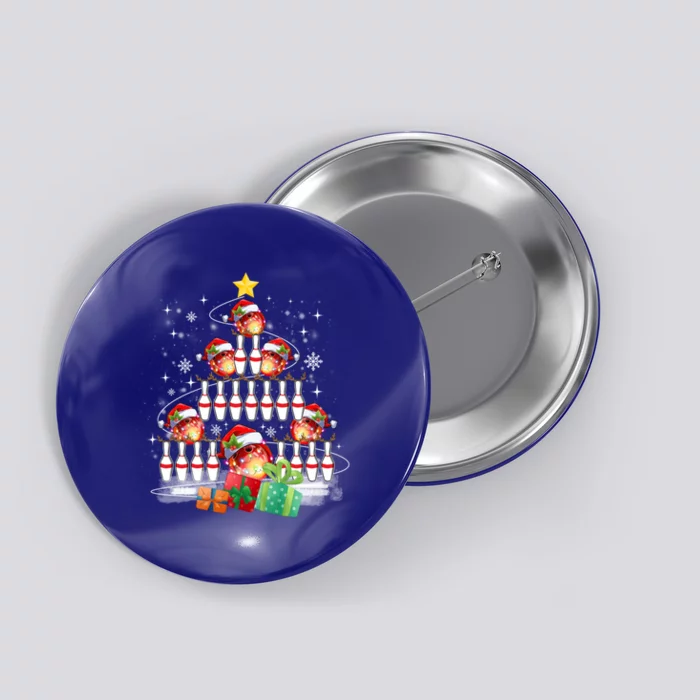 Xmas Tree Bowling Xmas Lights Santa Bowling Ball Player Gift Button