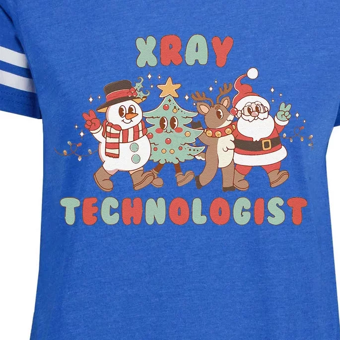 Xray Technologist Christmas Squad Ultrasound Tech Xray Tech Enza Ladies Jersey Football T-Shirt