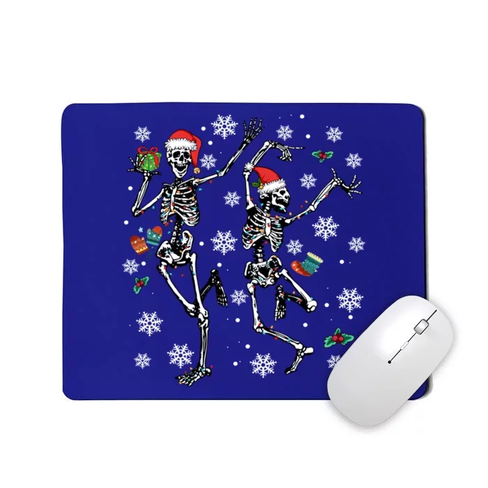 Xmas Tree Christmas Lights Christmas Skeleton Dancing Gift Mousepad