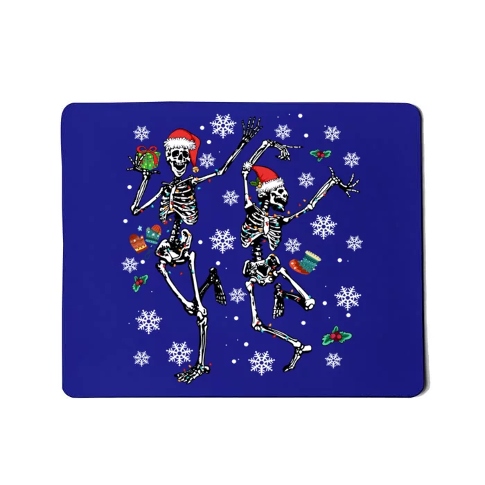 Xmas Tree Christmas Lights Christmas Skeleton Dancing Gift Mousepad