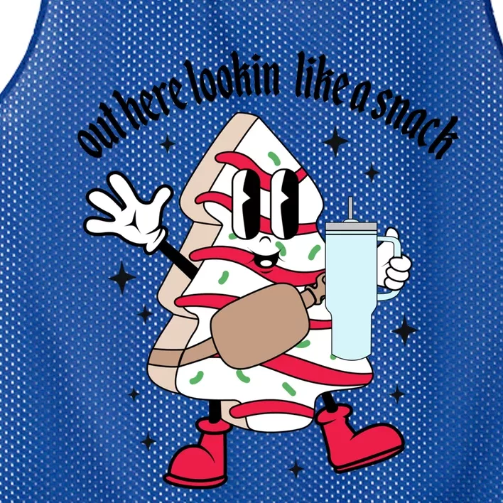 Xmas Tree Cake Out Here Lookin Like A Snack Stanley Tumbler Meaningful Gift Mesh Reversible Basketball Jersey Tank