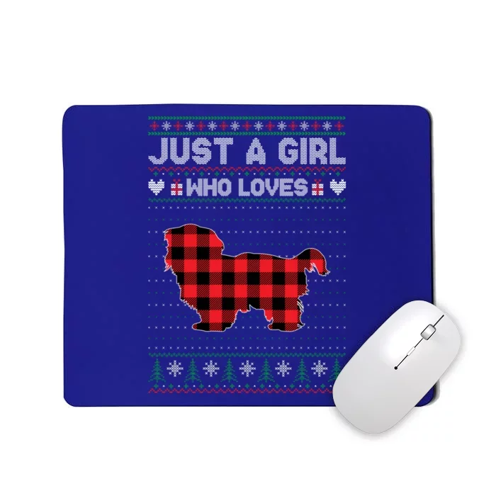 Xmas Tree Just A Girl Who Loves Shih Tzu Dog Christmas Pjs Cool Gift Mousepad