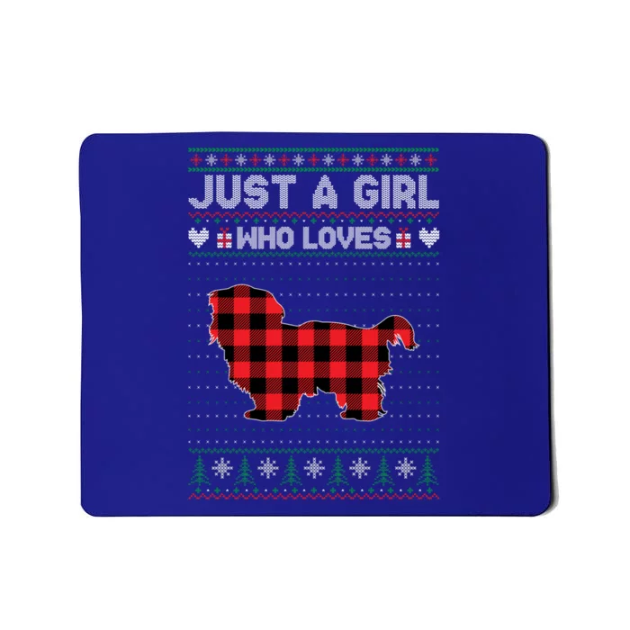 Xmas Tree Just A Girl Who Loves Shih Tzu Dog Christmas Pjs Cool Gift Mousepad