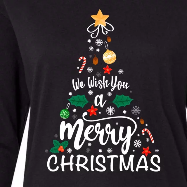 Xmas Tree Merry Christmas Womens Cotton Relaxed Long Sleeve T-Shirt