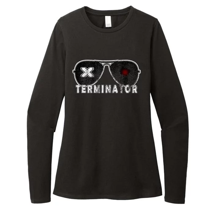 X Terminator Pest Control Sunglasses Vintage Retro Black Womens CVC Long Sleeve Shirt