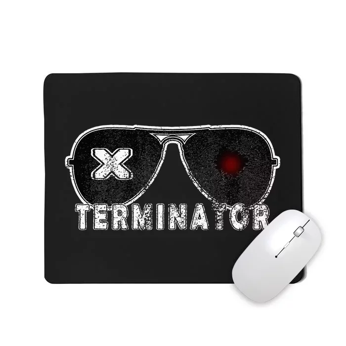 X Terminator Pest Control Sunglasses Vintage Retro Black Mousepad