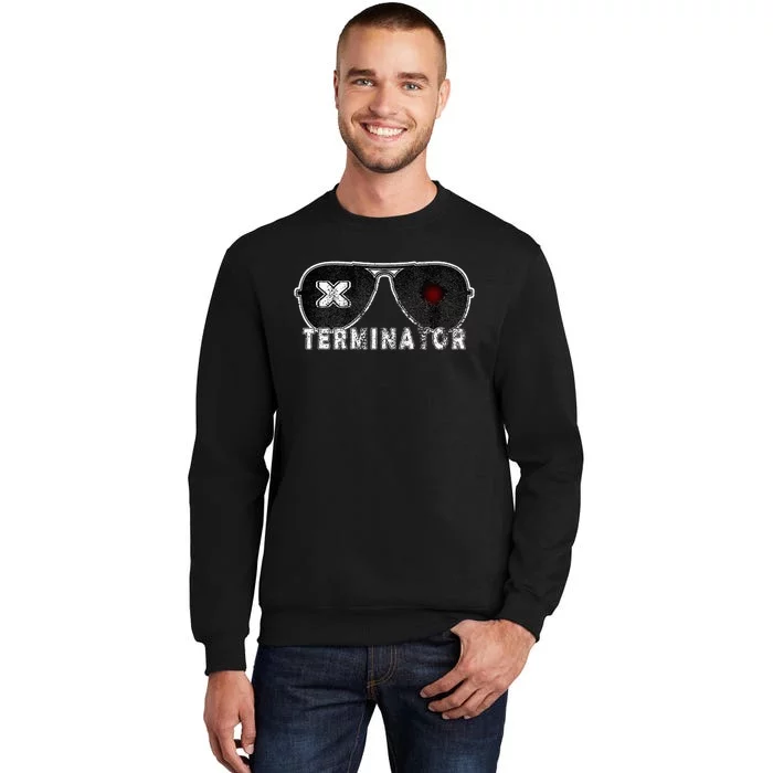 X Terminator Pest Control Sunglasses Vintage Retro Black Tall Sweatshirt