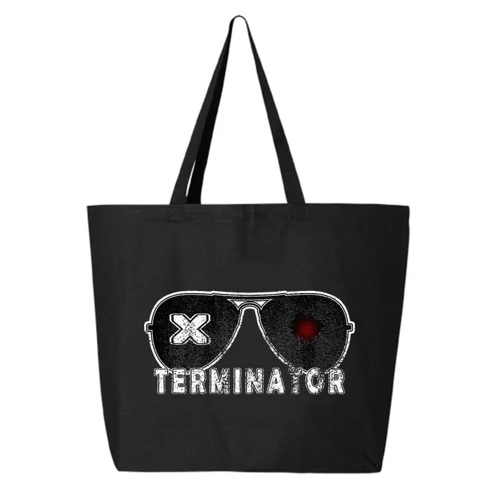 X Terminator Pest Control Sunglasses Vintage Retro Black 25L Jumbo Tote