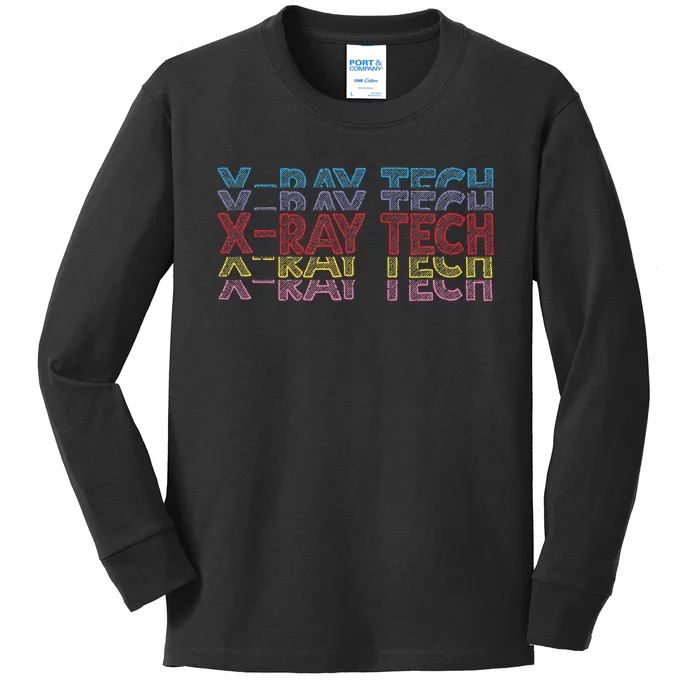 Xray Tech Rad Technician Radiologist Technologist Radiology Kids Long Sleeve Shirt