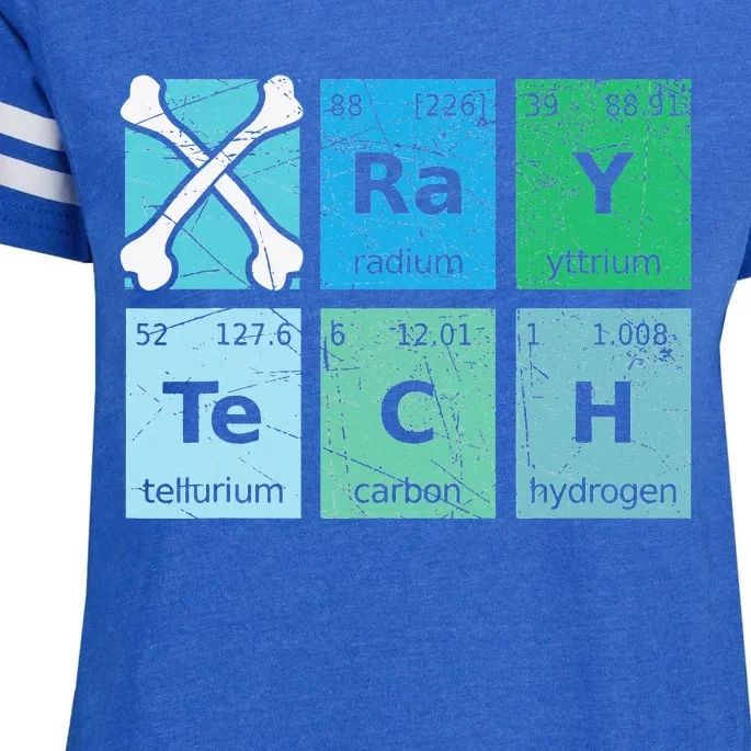 XRay Tech Radiologist Rad Tech Radiology Periodic Table Enza Ladies Jersey Football T-Shirt