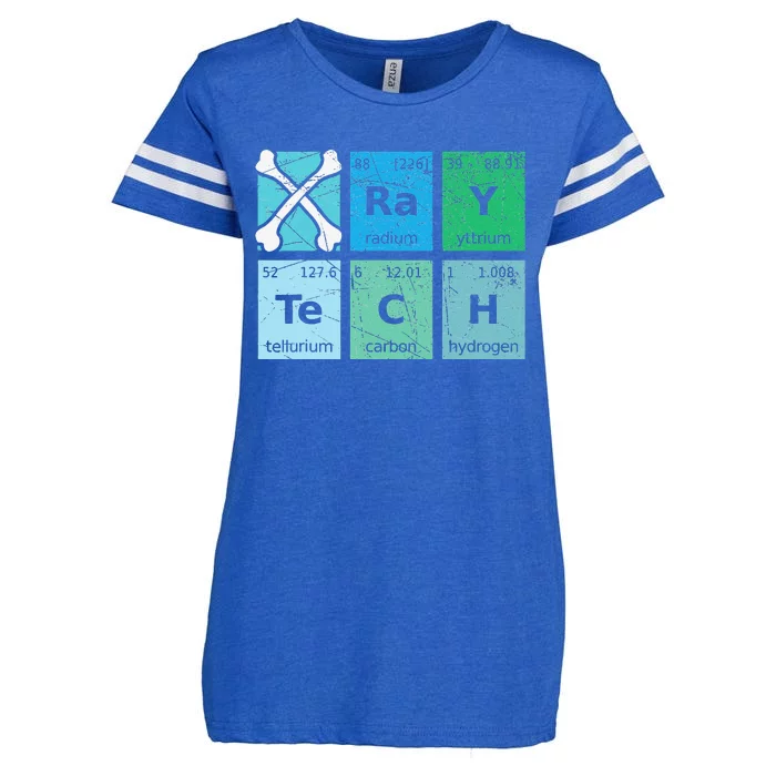 XRay Tech Radiologist Rad Tech Radiology Periodic Table Enza Ladies Jersey Football T-Shirt