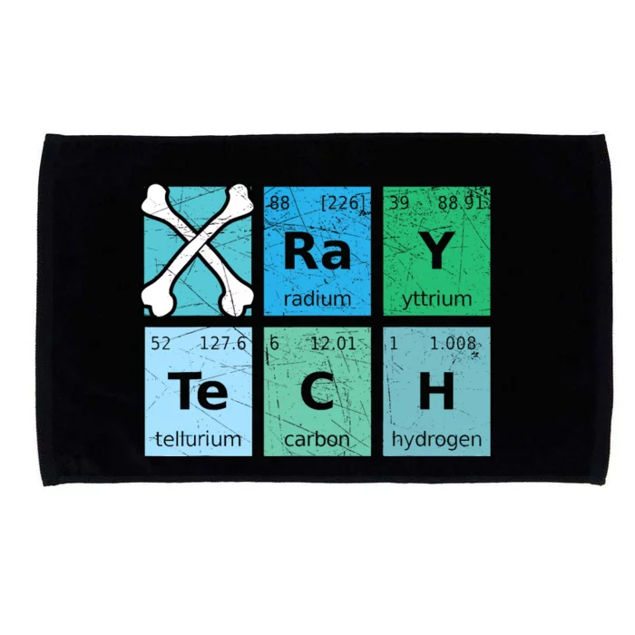 Xray Tech Radiologist Rad Tech Radiology Periodic Table Microfiber Hand Towel