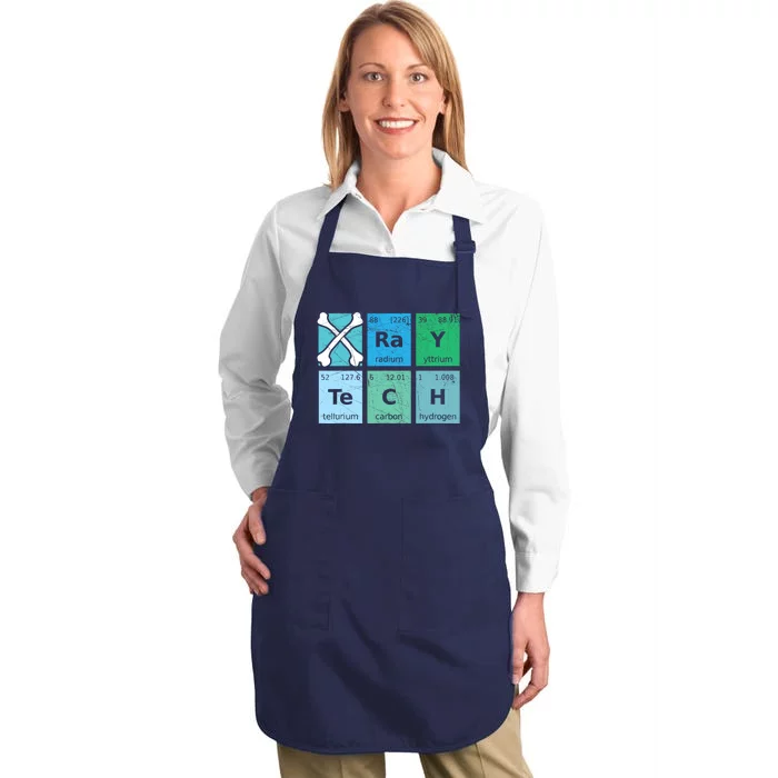 Xray Tech Radiologist Rad Tech Radiology Periodic Table Full-Length Apron With Pocket