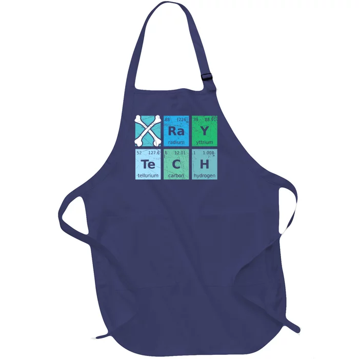 Xray Tech Radiologist Rad Tech Radiology Periodic Table Full-Length Apron With Pocket