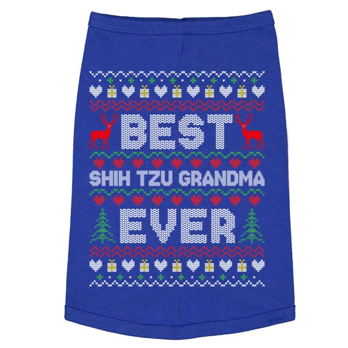 Xmas Tree Reindeer Ugly Holiday Best Shih Tzu Grandma Ever Cute Gift Doggie Tank