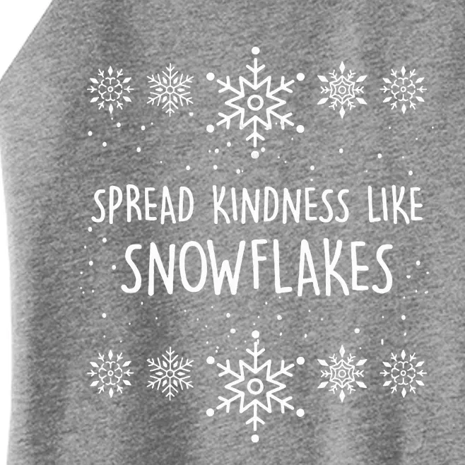 Xmas Themed Spread Kindness Like Snowflakes Merry Christmas Women’s Perfect Tri Rocker Tank