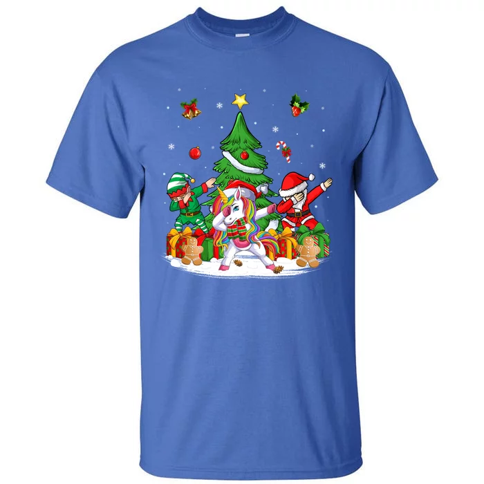 Xmas Tree Santa Claus Elf Unicorn Dabbing Christmas Meaningful Gift Tall T-Shirt