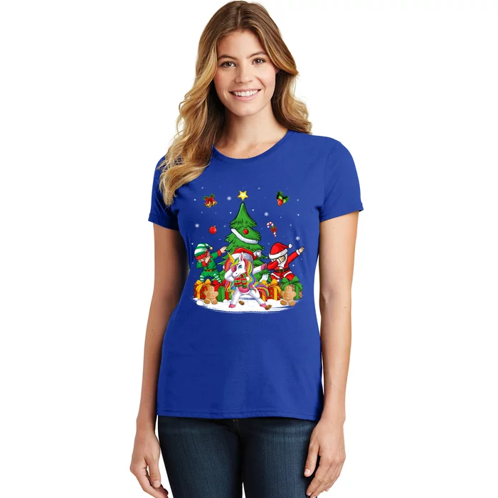 Xmas Tree Santa Claus Elf Unicorn Dabbing Christmas Meaningful Gift Women's T-Shirt