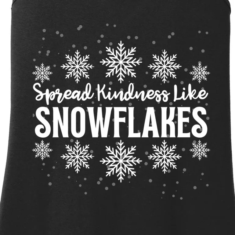 Xmas Themed Spread Kindness Like Snowflakes Merry Christmas Ladies Essential Tank