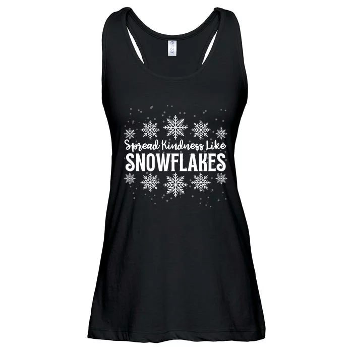 Xmas Themed Spread Kindness Like Snowflakes Merry Christmas Ladies Essential Flowy Tank