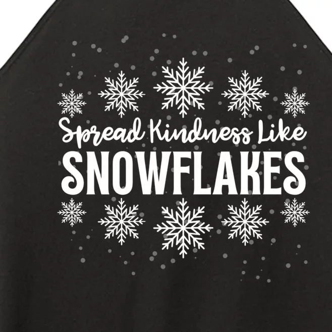 Xmas Themed Spread Kindness Like Snowflakes Merry Christmas Women’s Perfect Tri Rocker Tank