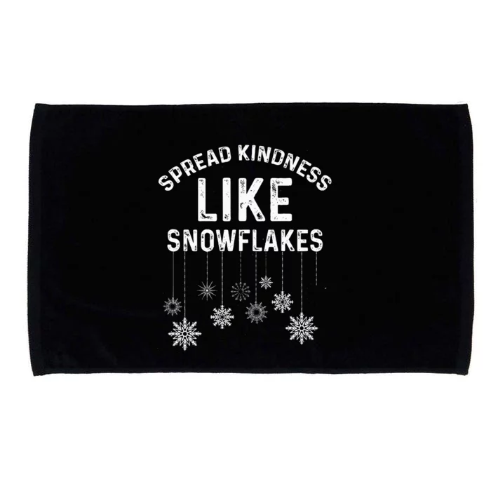 Xmas Themed Spread Kindness Like Snowflakes Merry Christmas Microfiber Hand Towel