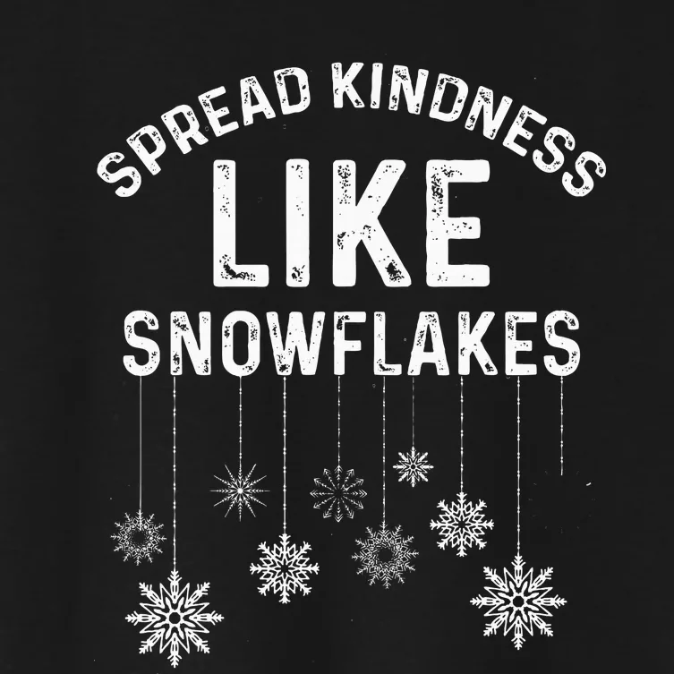 Xmas Themed Spread Kindness Like Snowflakes Merry Christmas Women's Crop Top Tee