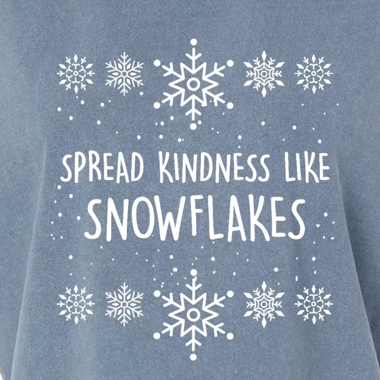 Xmas Themed Spread Kindness Like Snowflakes Merry Christmas Garment-Dyed Women's Muscle Tee