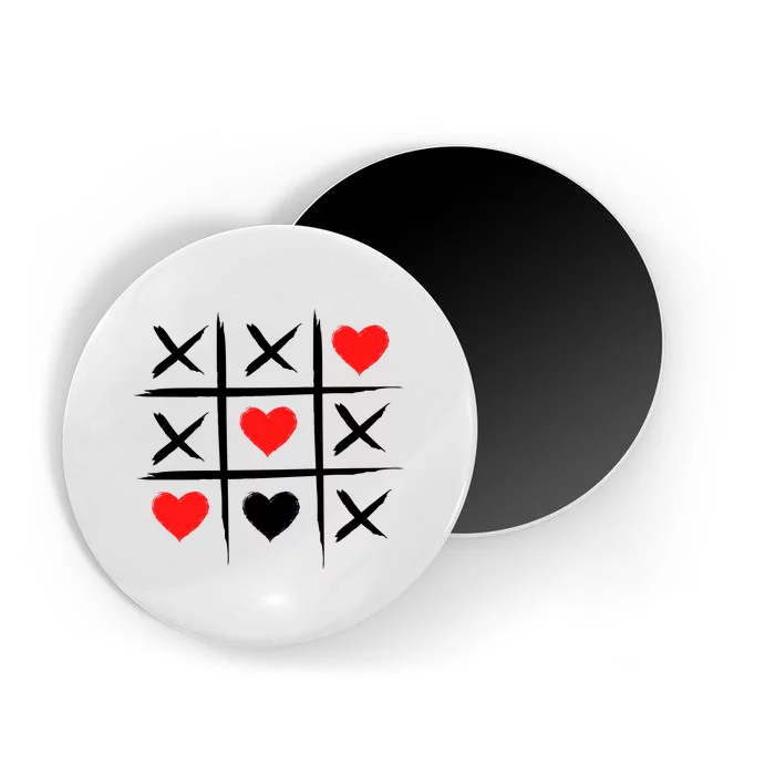 XOXO Tic Tac Toe Heart Valentines Day Magnet