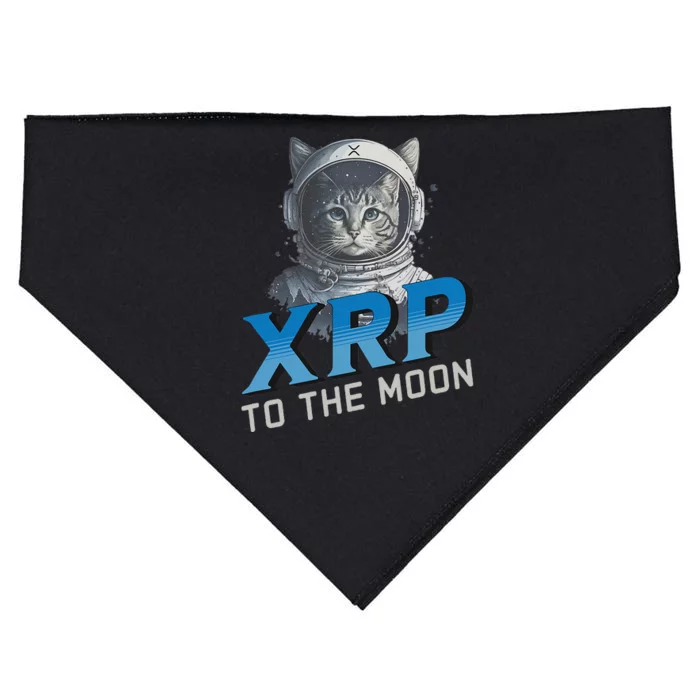 Xrp To The Moon Crypto Merchandise USA-Made Doggie Bandana