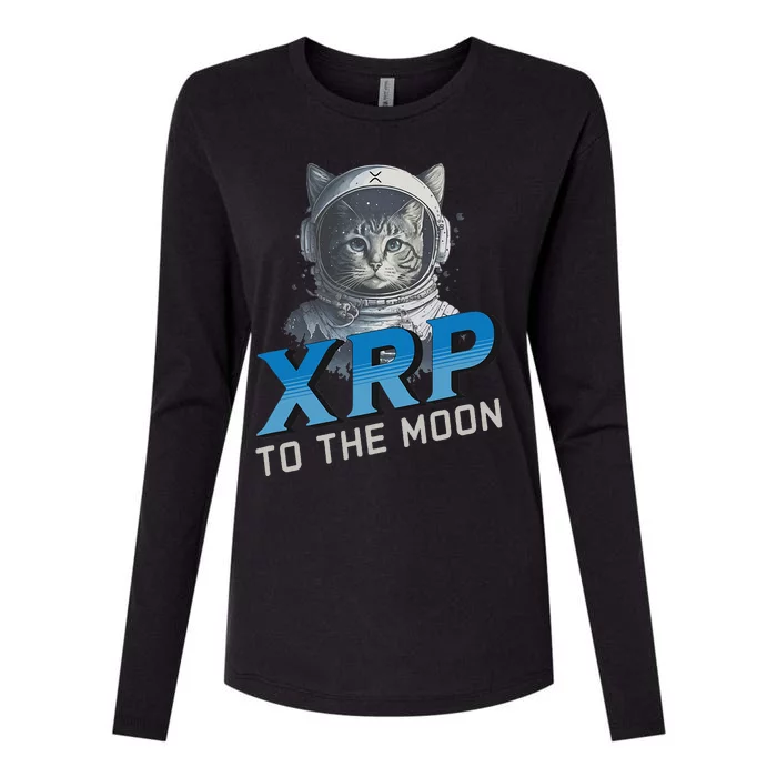 Xrp To The Moon Crypto Merchandise Womens Cotton Relaxed Long Sleeve T-Shirt