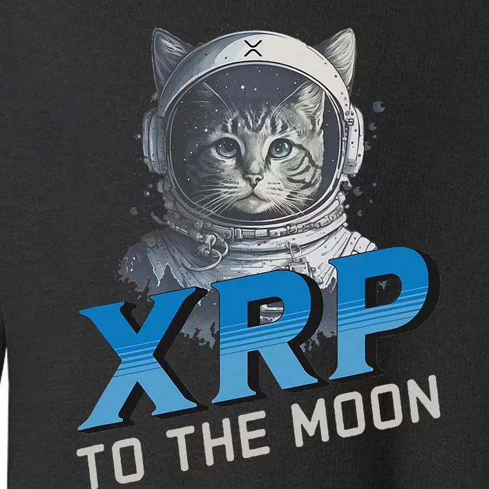 Xrp To The Moon Crypto Merchandise Toddler Sweatshirt