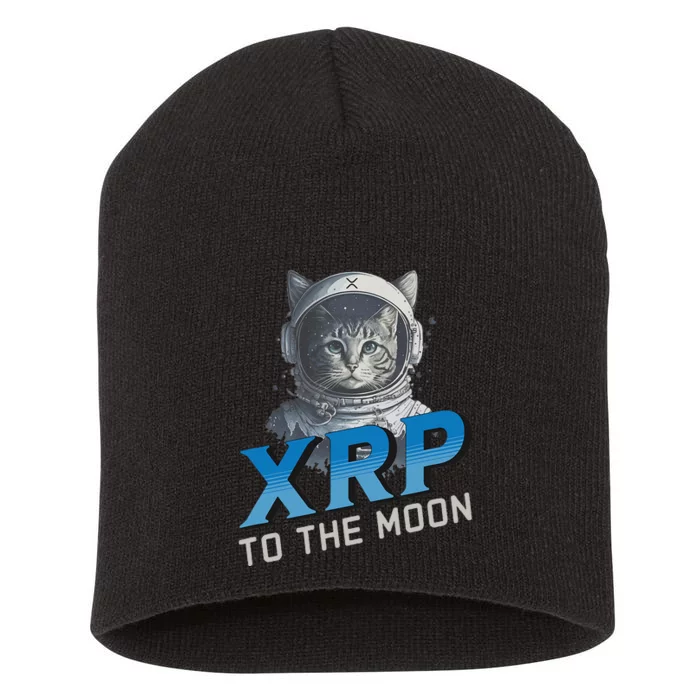 Xrp To The Moon Crypto Merchandise Short Acrylic Beanie