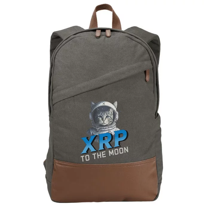 Xrp To The Moon Crypto Merchandise Cotton Canvas Backpack