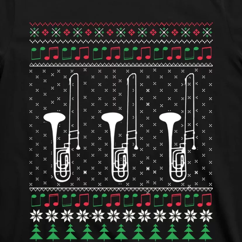 Xmas Trombone Trombonist Cute Gift Idea Ugly Sweat T-Shirt