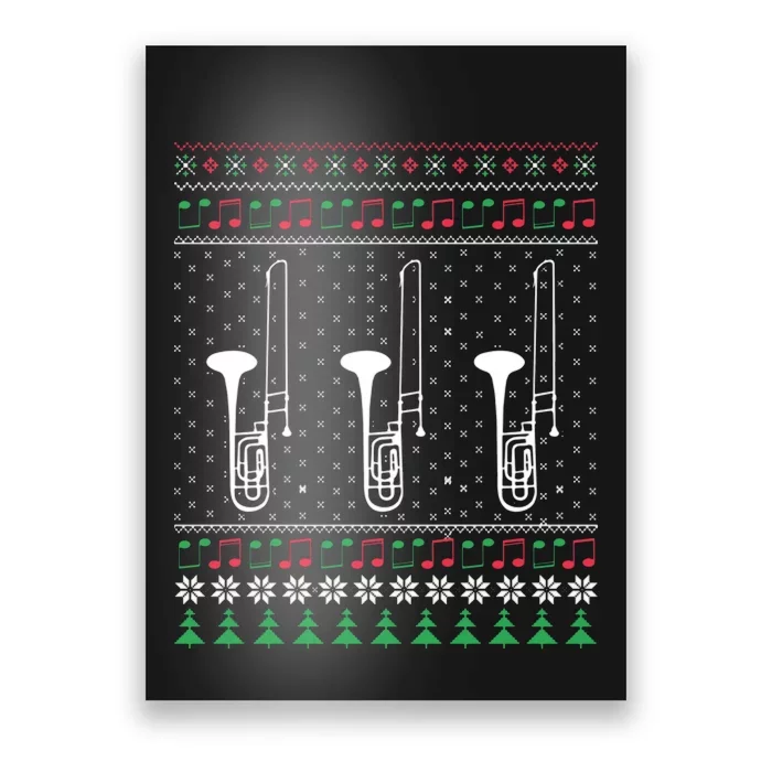 Xmas Trombone Trombonist Cute Gift Idea Ugly Sweat Poster