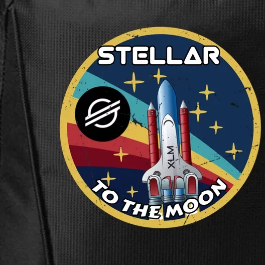 Xlm To The Moon Crypto Space Grunge Cryptocurrency Great Gift City Backpack