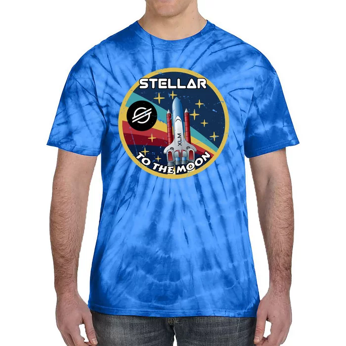 Xlm To The Moon Crypto Space Grunge Cryptocurrency Great Gift Tie-Dye T-Shirt