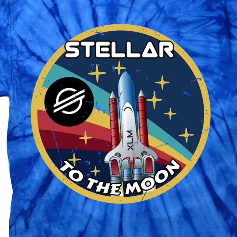 Xlm To The Moon Crypto Space Grunge Cryptocurrency Great Gift Tie-Dye T-Shirt