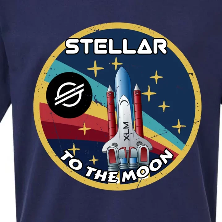 Xlm To The Moon Crypto Space Grunge Cryptocurrency Great Gift Sueded Cloud Jersey T-Shirt